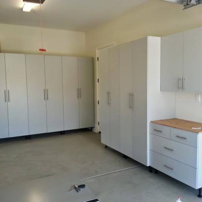 Custom Gray Garage Cabinets