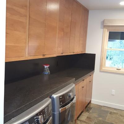 hickory wood laundry cabinets